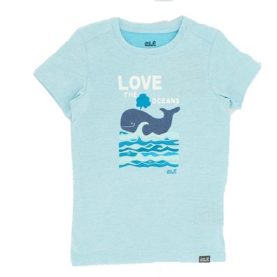 Jack Wolfskin Ocean Tee T-Shirt Kinder kurzarm Blau 1608232-1108