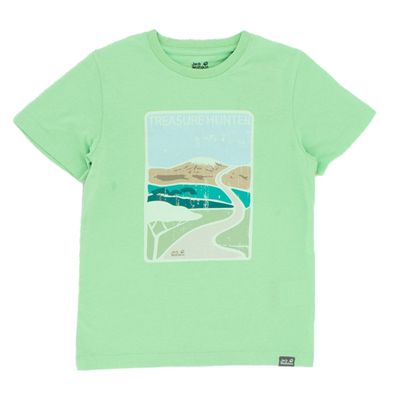 Jack Wolfskin Treasure Hunter Tee Kinder T-Shirt kurzarm Grün 1608521-4154