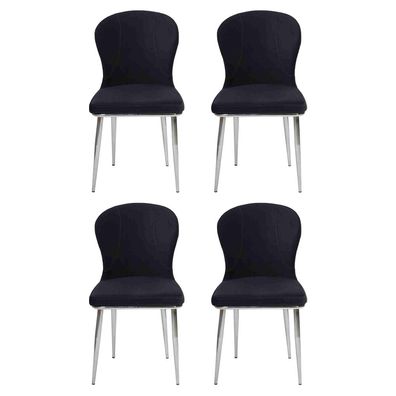 Gruppe Set 4X Sessel Stuhl Design Stoff Polster Stühle Esszimmer Textil