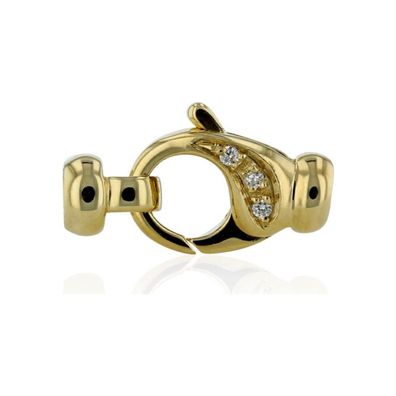 Luna-Pearls - HS1209 - Karabiner Schließe - 585 Gelbgold - Brillant H SI 0.045 ct