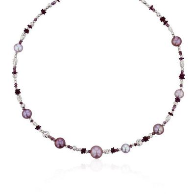 Luna-Pearls - 216.0920 - Collier - Damen - Süßwasser-Zuchtperle Ming 7-10mm