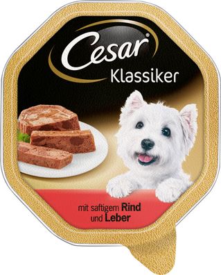 Cesar Nassfutter Klassiker Selektion mit Rind und Leber 150g