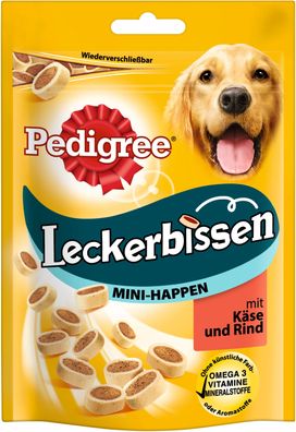 Pedigree Hundesnack Leckerbissen Mini Happen mit Käse und Rind 140g