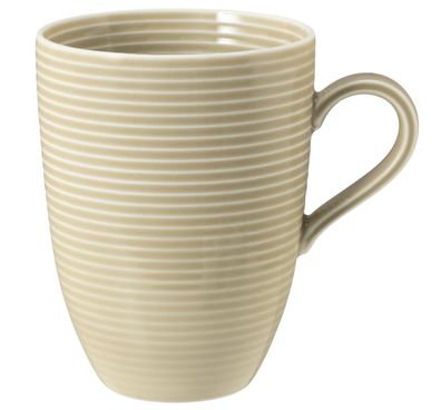 Seltmann Weiden Becher mit Henkel 0,35 l mit Relief Beat Sandbeige 001.753842