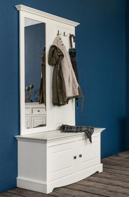 Garderoben Set Schrank Schuhschrank Schrank Komplett Set Ständer Spiegel 2Tlg