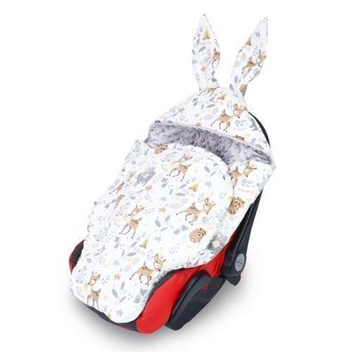 Einschlagdecke Babyschale Winter 80x87 cm - Fußsack Baby Decke für Auto Wintersack Ba