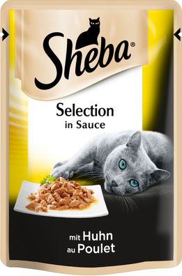 Sheba Selection in Sauce mit Huhn im praktischen Portionsbeutel 85g