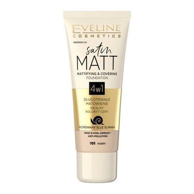 Eveline Satin Matt Foundation 101 Ivory 30ml