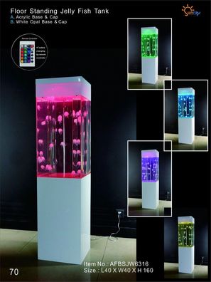 Design Aquarium Wassersäule Wasser Säule Dekoration Quallen Wasserwand Club Neu