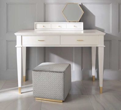 Schminktisch Konsolentisch Konsole Tisch Luxus Holz Schlafzimmer Weiß Modern