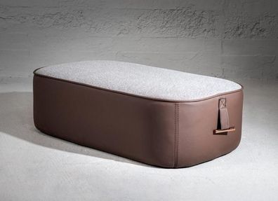 Perfekte Stilvoll Braun Farbe Soft Hocker Kunstleder Möbel In Wohnzimmer