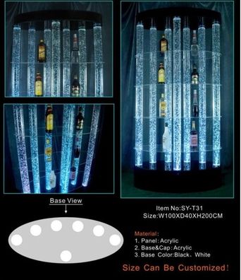 Led Wasser Wand Bar Regal Säule Wassersäulen Theke Designer Beleuchtet Regale