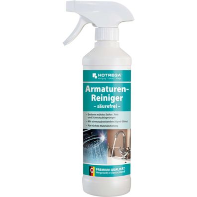 Hotrega Armaturen Reiniger Glanzreiniger säurefrei 500ml Wasserhahn Küche Bad WC