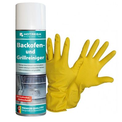 Hotrega Backofenreiniger Grillreiniger Backblechreiniger 300ml mit Handschuhen