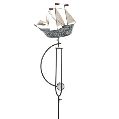 Moritz Windspiel Garten Schaukel Segelschiff 15 x 35 x 151 cm Gartendeko Gartenfigur