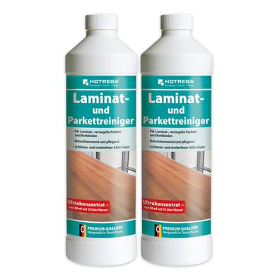 Hotrega Laminatreiniger Parkettreiniger Bodenreiniger Bodenpflege 2x 1L Konz