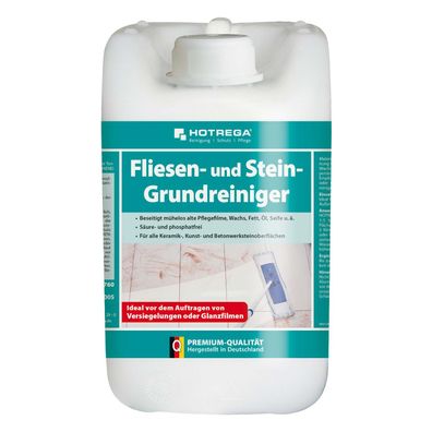 Hotrega Fliesen Stein Grundreiniger Flieseneiniger Steinreiniger 5L Konzentrat