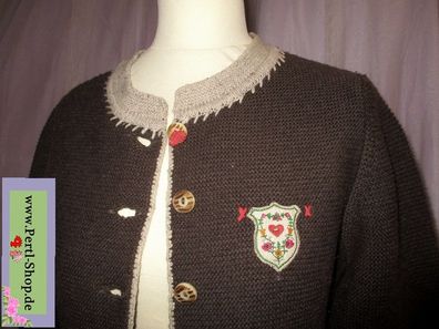 Strickjacke, Gr. 36, Braun, Tracht, Stockerpoint