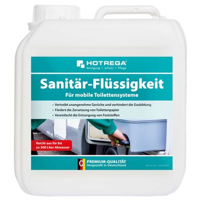 Hotrega Sanitärflüssigkeit für Camping Toiletten und mobile Toilettensysteme 2L