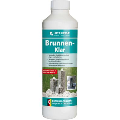 Hotrega Brunnen Klar Brunnenreiniger Algenfrei Wasserpflege Wasserzusatz 500ml