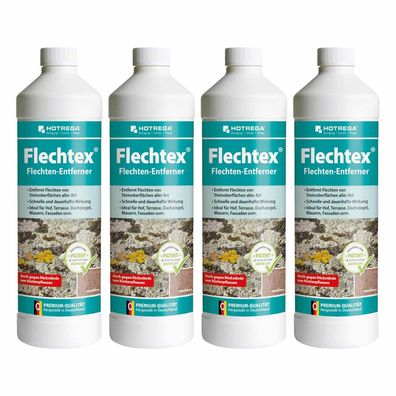 Hotrega Flechtex Flechten Entferner Steinreiniger Flechtenentferner Algen 4x 1L