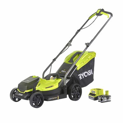 RYOBI Akku-Rasenmäher RLM18X33B40 18V 4Ah, 33cm Schnittbreite, Akku-Mulchgerät