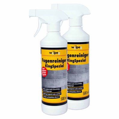 WILPEG Fugenreiniger 2x 500ml KingSpezial - Fugenreinigungsmittel, Fugenspray