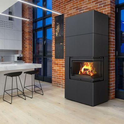 Kamineinsatz Simple Box 8 kW Ø 200 Black