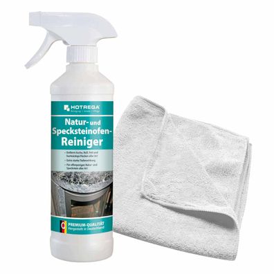 Hotrega Natur Specksteinofen Reiniger Ofenreiniger 500ml inkl Microfasertuch