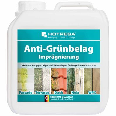 Hotrega Anti Grünbelag Imprägnierung 2L Steinimprägnierung Holz Imprägnierung