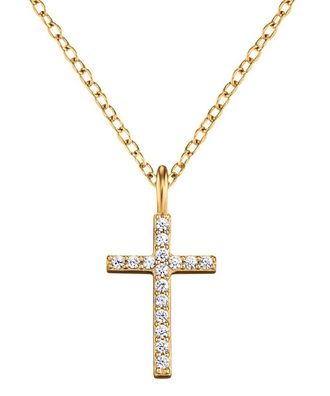 Engelsrufer Schmuck Kette für Damen und Kinder Kreuz mit Zirkonia ERN-LILCROSS-ZI-G