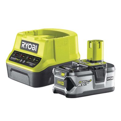 RYOBI Akku u. Schnellladegerät RC18120-140 18V, 4Ah Akku, Li-Ionen, Ladegerät