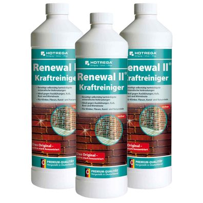 Hotrega Renewal II Kraftreiniger Steinreiniger Terrassenreiniger 3x1L Konzentrat