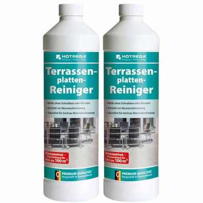 Hotrega Terrassenplatten Reiniger Terrasse Balkon reinigen 2x 1L Konzentrat