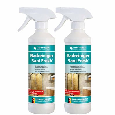 Hotrega Badreiniger Sani Fresh Sanitär Reiniger Kalklöser Kalkreiniger 2x 500ml