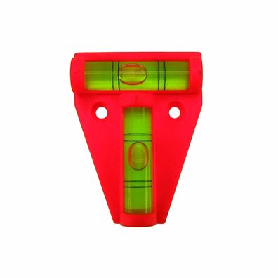 HaWe Kreuz-Wasserwage 183.05 K 5 T-Wasserwaage, kleine Wasserwaage in rot, 4,5cm