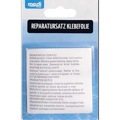 mediPOOL Reparatursatz 5 Klebefolien, Abziehfolie, Folienflicken, Flickzeug