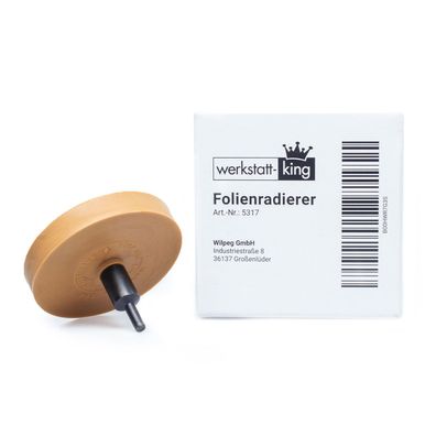 Folienradierer inkl. Adapter - Radiergummi für Zierstreifen, Aufkleber, Folien