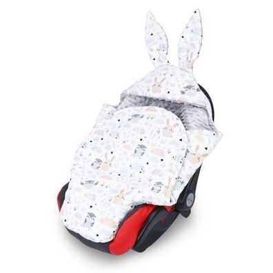 Einschlagdecke Babyschale Winter 80x87 cm - Fußsack Baby Decke für Auto Wintersack Ba