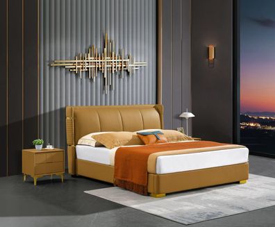 Doppelbett Orange Möbel Betten Schlafzimmer Doppel Bett Beige Hotel Einrichtung