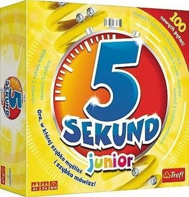 5 Sekunden Junior Spiel - Trefl, 100 Fragen, ab 6 Jahren