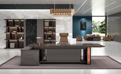 Schreibtisch Tisch Büro Einrichtung Arbeitstisch Kanzlei Aktenschrank 2Tlg. Neu