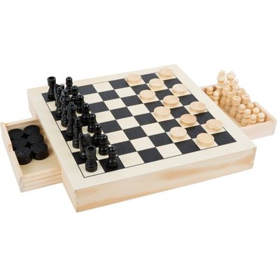 Spiele-Set Schach, Dame & Mühle