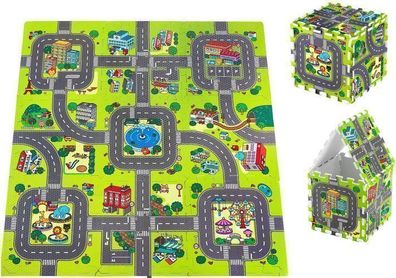 XXL Krabbelmatte Puzzelmatte mit Rand Spielmatte 90 x 90 x 1 cm + Wasserdicht