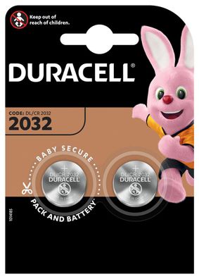 Duracell Batterie Lithium-Knopfzelle CR2032 Lithium 3V 2er Blister