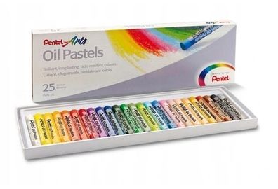 Pentel Kénstleröl-Pastellkreide Set - 25 leuchtende Farben