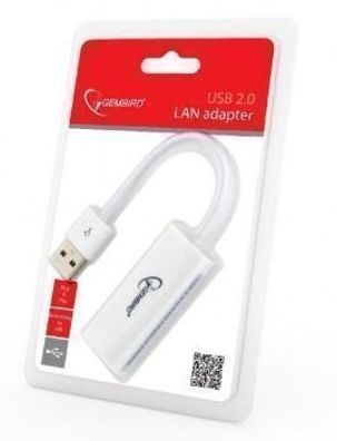 Gembird USB 2.0 LAN Adapter Weiß