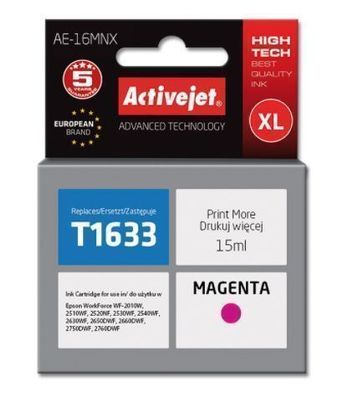 ActiveJet AE-16MNX Magenta Tintenpatrone fér Epson Drucker - Hohe Kapazität (Kompatib