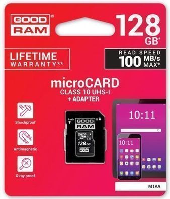 Goodram 128GB microSDHC CL10 UHS-I Adapter