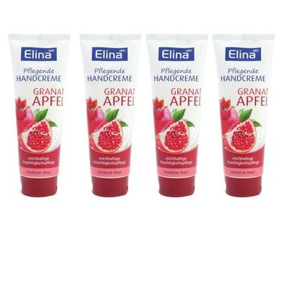 4 St. x125 ml Elina Granatapfel Handcreme